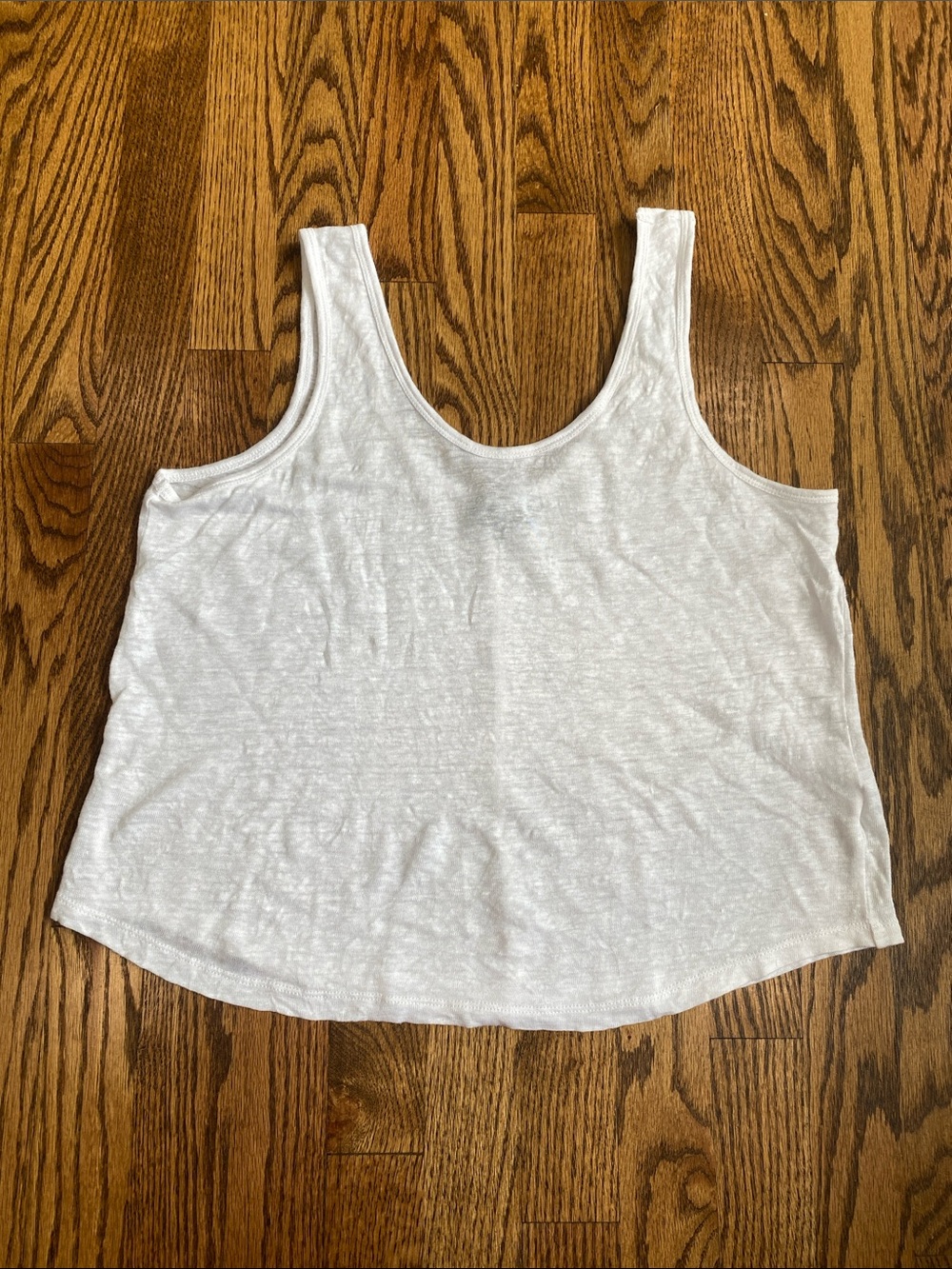 7 For All Mankind white linen tank top, size S. Excellent, like new condition